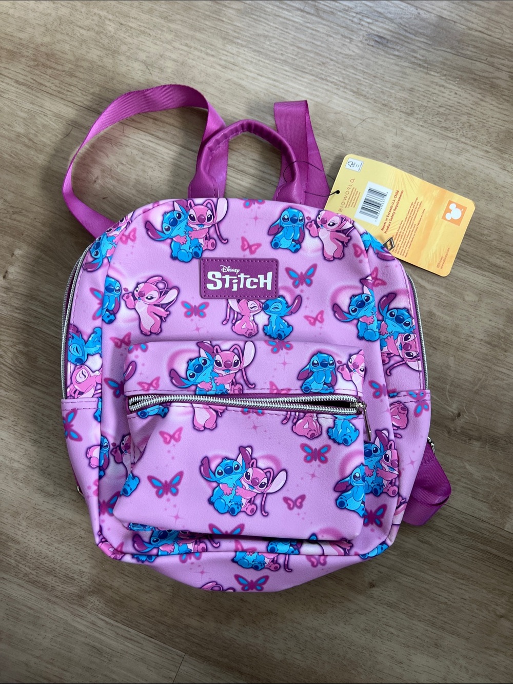 Bioworld Pink Stitch & Angel Kids Backpack